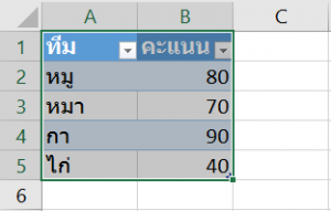 สอนการทำ Dynamic Range ด้วย Table