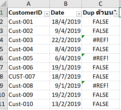 ข้อมูลซ้ำ Duplicates Data