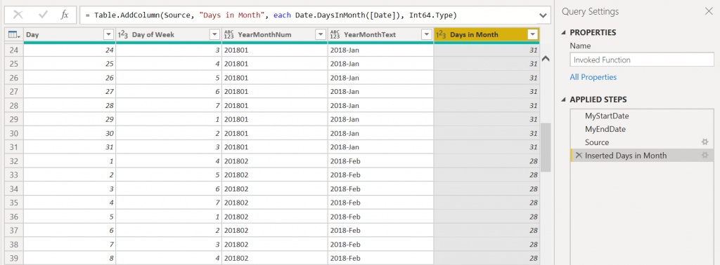 สูตรสำเร็จรูปสำหรับสร้าง Date Table ด้วย DAX และ Power Query M Code 231