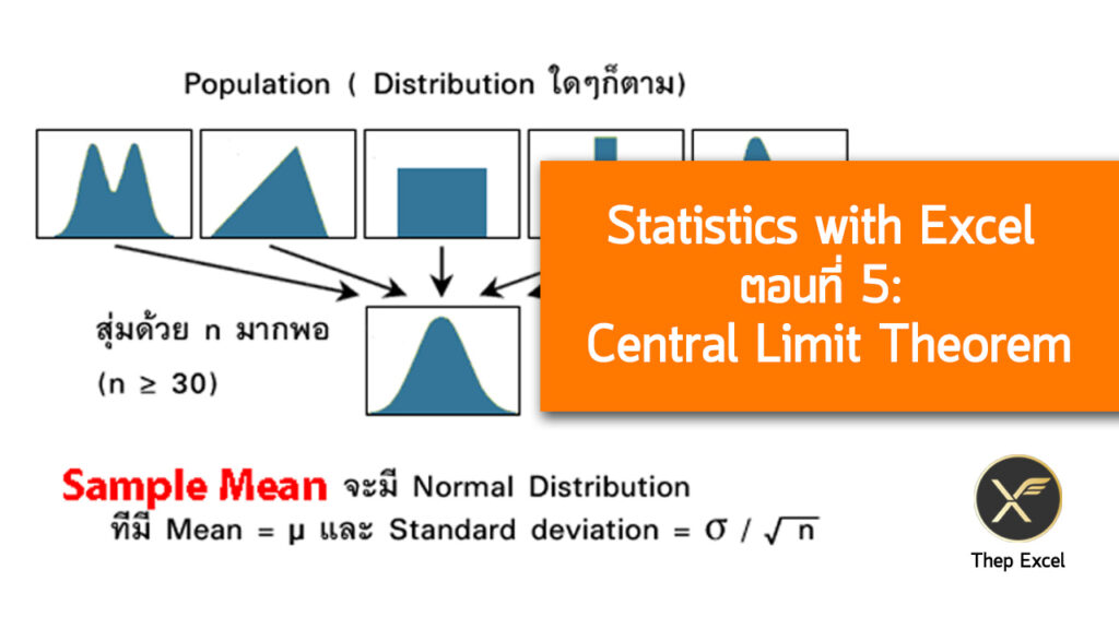Statistics with Excel ตอนที่ 5 : Central Limit Theorem