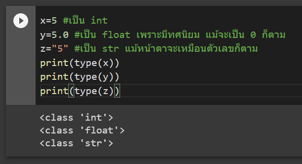 หัด Python สำหรับคนเป็น Excel : ตอนที่ 2 - ประเภทข้อมูล (Data Types) 1