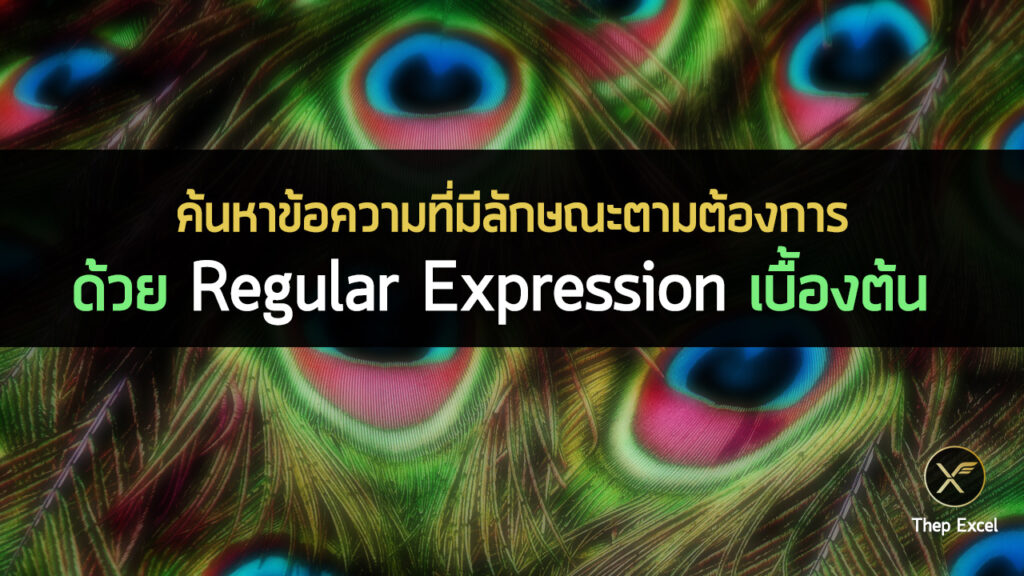 ค้นหาข้อความที่มีลักษณะตามต้องการ ด้วย Regular Expression (Regex)เบื้องต้น