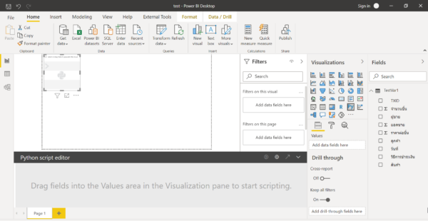 แนวทางการใช้ Python ใน Power BI - Thep Excel