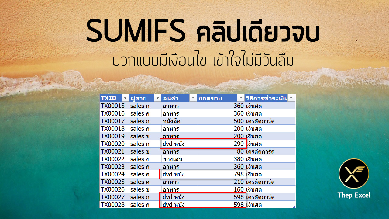 sumifs excel
