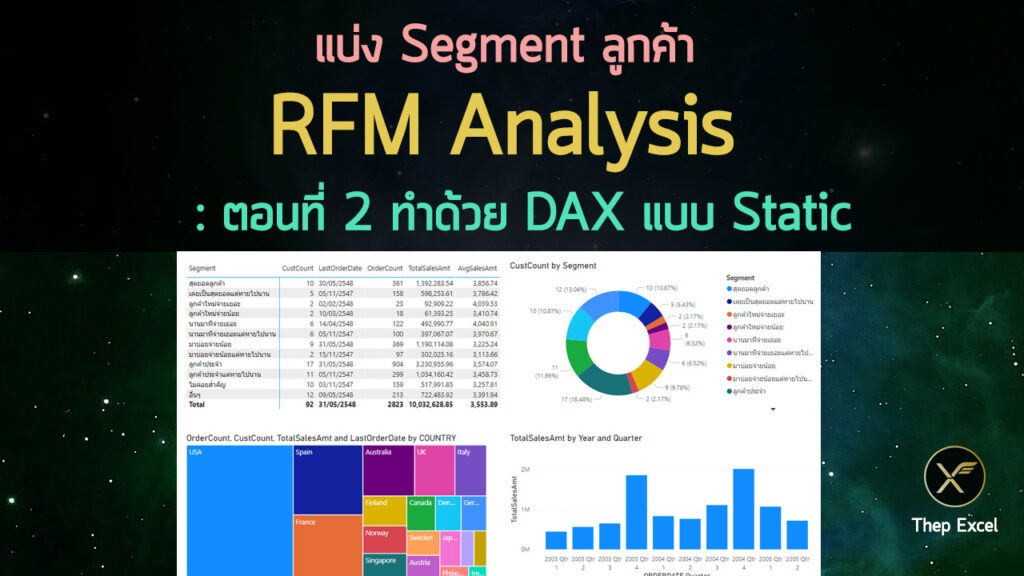 แบ่ง Segment ลูกค้าด้วย RFM Analysis : ตอนที่ 2 Static DAX