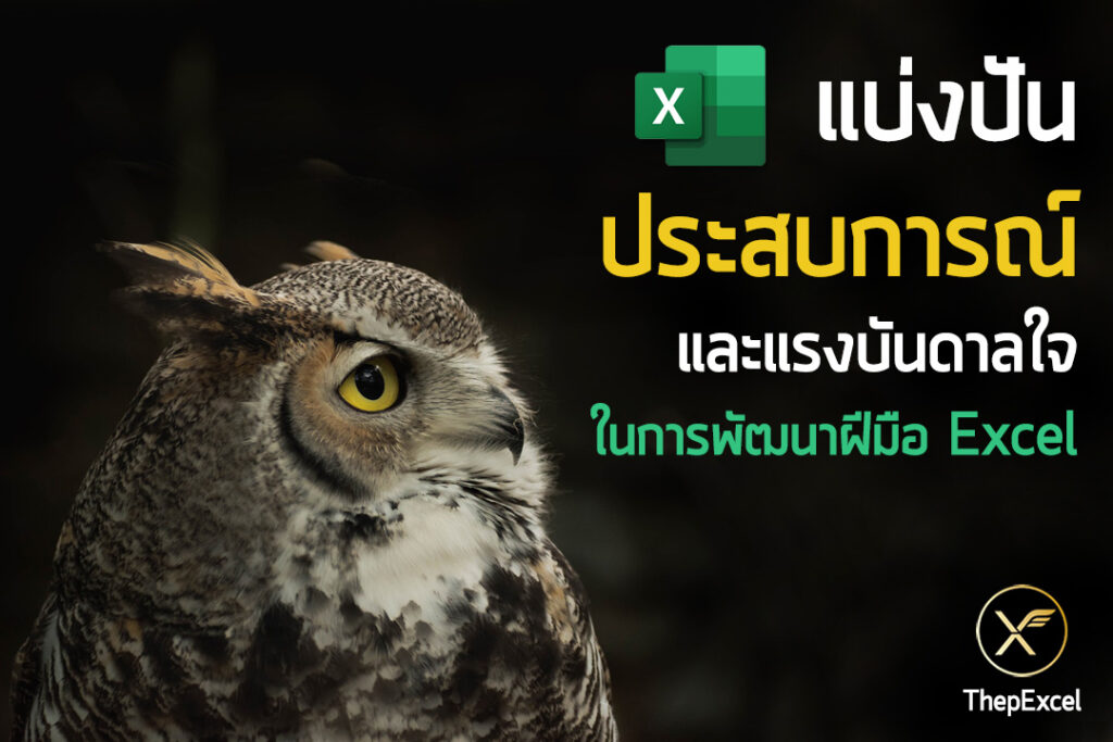 แบ่งปันประสบการณ์และแรงบันดาลใจในการพัฒนาฝีมือ Excel