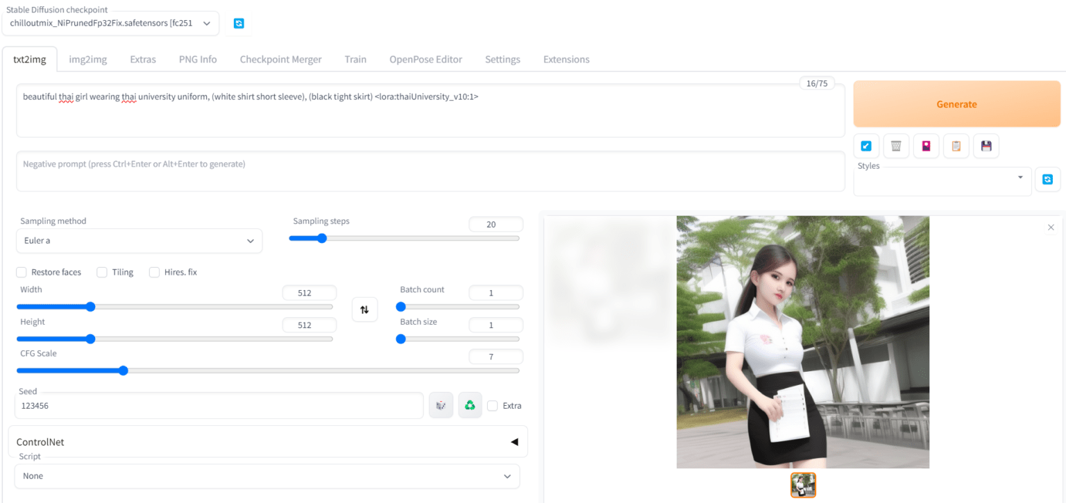 วิธีเรียกใช้งาน Model เจ๋งๆ ใน Stable Diffusion [ตอนที่2] - Thep Excel