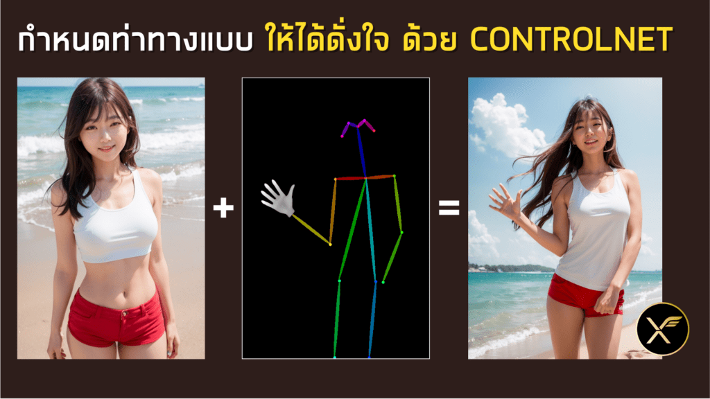 วิธีกำหนดท่าทางแบบให้ได้ดั่งใจด้วย ControlNet ใน Stable Diffusion [Part4]