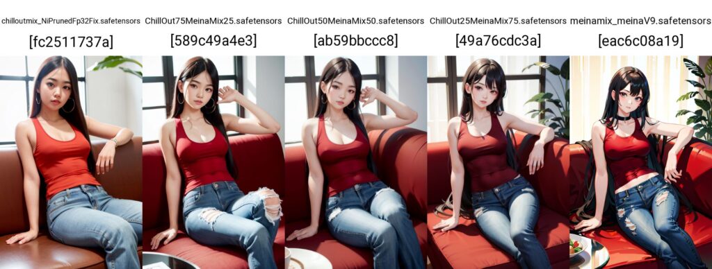 วิธีผสม Model สูตรผสมแบบโดนใจใน Stable Diffusion [Part7] 4