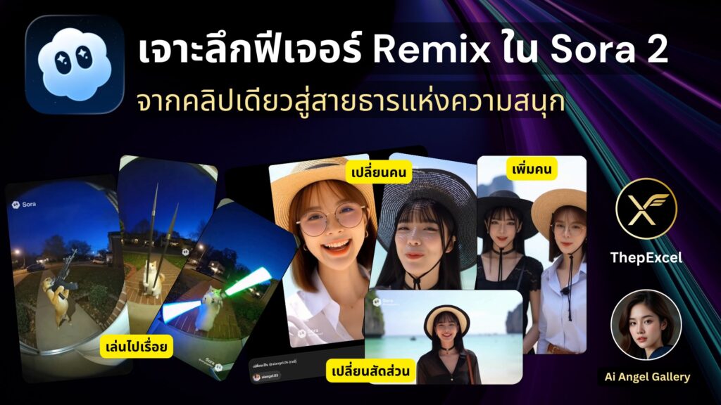 เจาะลึกฟีเจอร์ Remix ใน Sora 2: จากคลิปเดียวสู่สายธารแห่งความสนุก